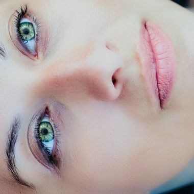 Extreme close-up portrait focused on the eyes
